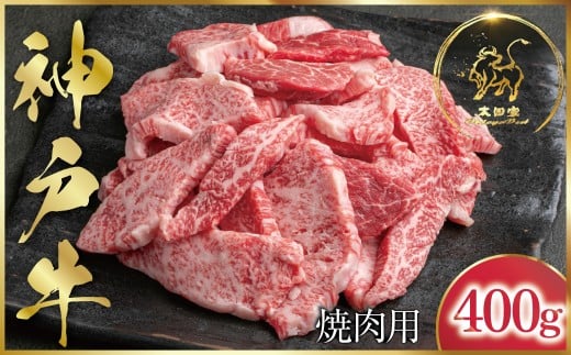 神戸牛 訳あり 焼肉用 400g (ASGY1)  ふるさと納税 神戸牛 神戸ビーフ ブランド和牛 訳あり 訳アリ 部位 大きさ不揃い 国産 和牛 切り落し 切落し 焼肉 焼き肉 太田家 兵庫県 神戸 但馬 朝来 朝来市 新鮮