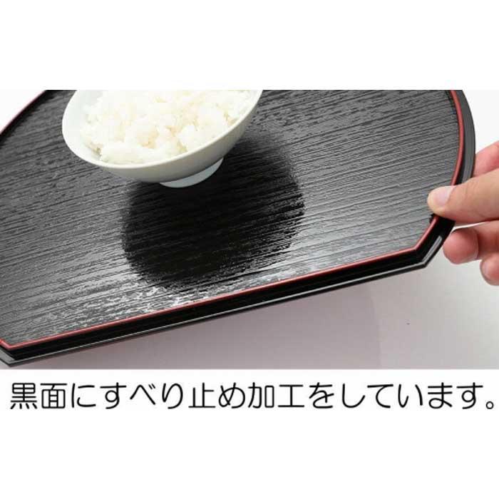 紀州漆器 半月盆 約36cm 尺二サイズ 30枚組 滑り止め ノンスリップ お正月 おせち お節料理 お盆 プレート ランチョンマット［YS3］　CR006_イメージ3
