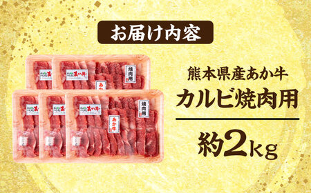 熊本 あか牛 カルビ 焼肉用 約2kg【合同会社 たべたせいか】[AYCB054]