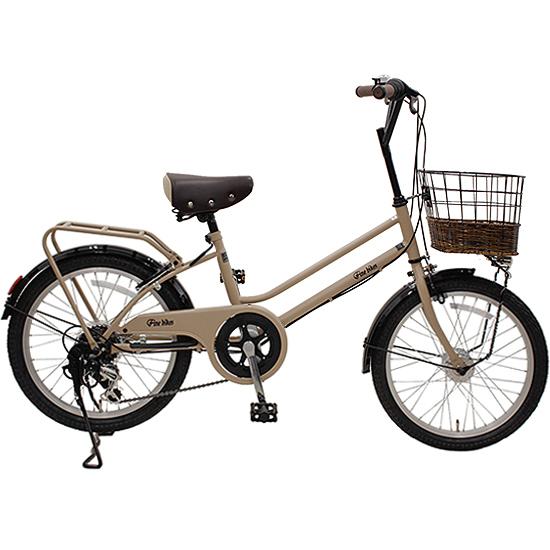 完成品でお届け！シティサイクル シマノ 外装6段変速 20インチ オートライト SHIMANO 自転車 ファインバイク カフェミニ  FINEBIKES 《7月中旬頃発送》［京都 自転車 シティサイクル 人気 おすすめ スポーツ アウトドア ツーリング ブランド メーカー］CAFE-FBCM206R【マットベージュ(MC)】 261009_A-PW003VC02