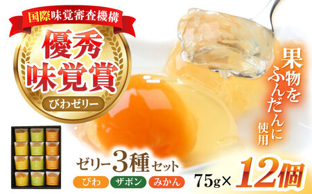 長崎旬彩12個入り / ゼリー ぜりー みかん ミカン 蜜柑 ザボン ざぼん ビワ びわ 枇杷 果汁 / 諫早市 / 有限会社あじさい  [AHAH001]  