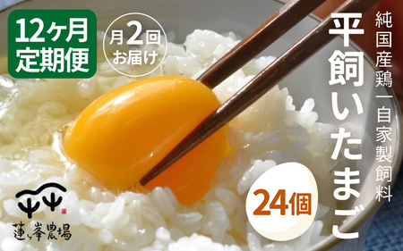 卵 平飼いたまご 新鮮卵 24個 月2回定期便 12ヵ月