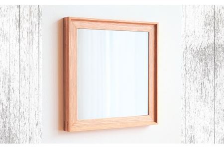No.614-02 府中市の家具　Mirror VALLE　42×42　オーク
