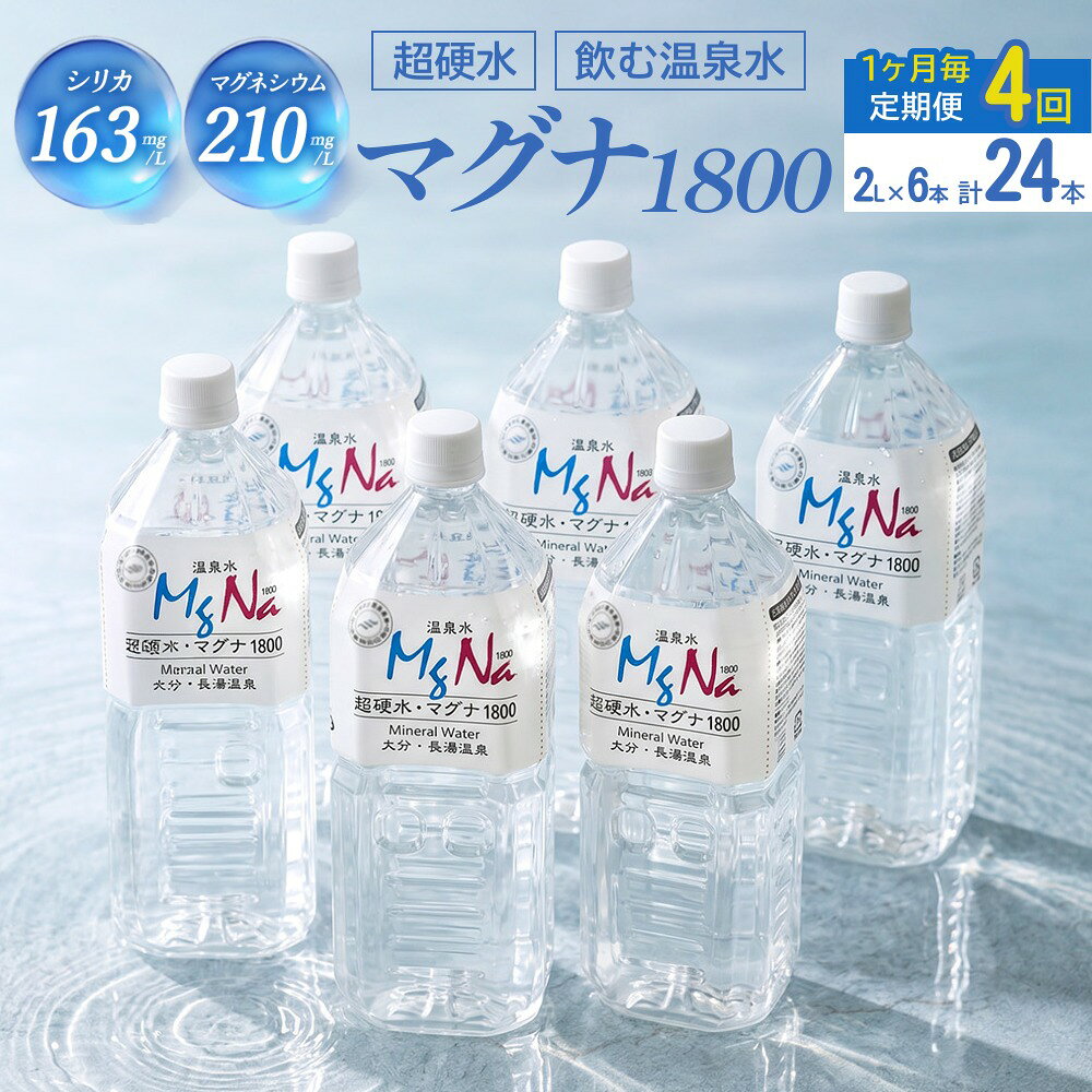 【ふるさと納税】【1ヶ月毎 4回定期便】「マグナ1800」 2L 計24本