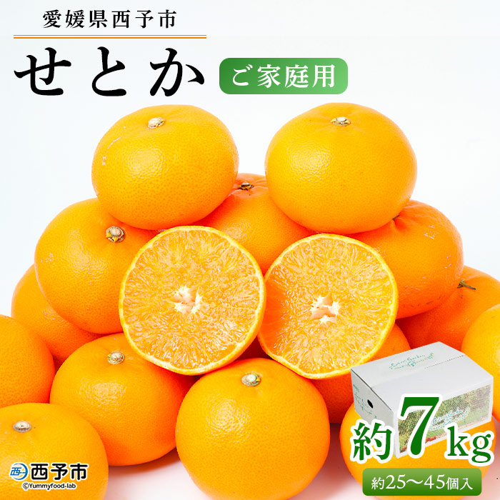 ＜愛媛県西予市産 せとか ご家庭用 約7kg＞ 訳あり 不揃い 傷 果物 フルーツ みかん ミカン 蜜柑 セトカ オレンジ 柑橘類 甘い 期間限定 特産品 宇都宮物産 愛媛県 西予市