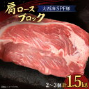 【ふるさと納税】【訳あり】【肉塊で肉会】大西海SPF豚 肩ロースブロック 計1.5kg（2~3個）＜大西海ファーム＞ [CCY028]