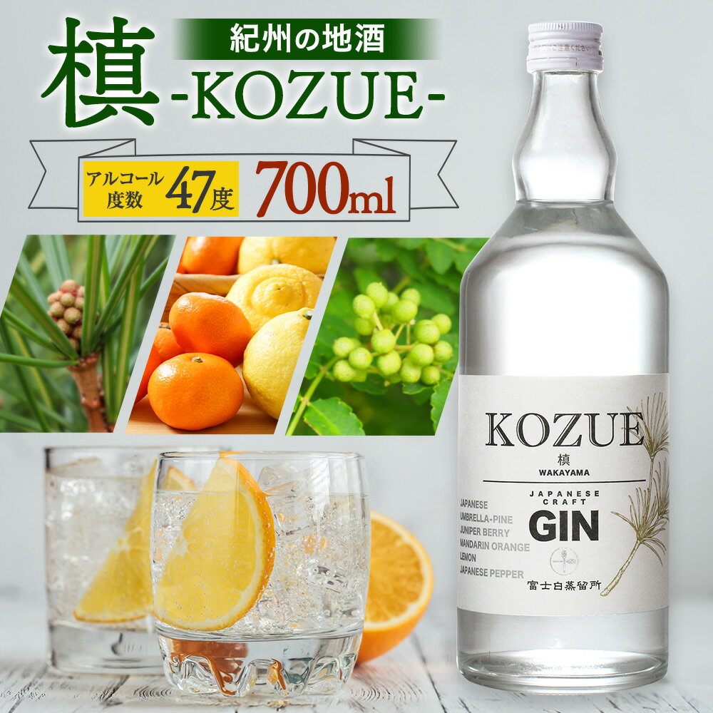 【ふるさと納税】紀州の地酒 槙-KOZUE-こずえ ジン 47度 700ml エバグリーン 中野BC株式会社 《30日以内に出荷予定(土日祝除く)》和歌山県 岩出市 酒 お酒 地酒 ジン