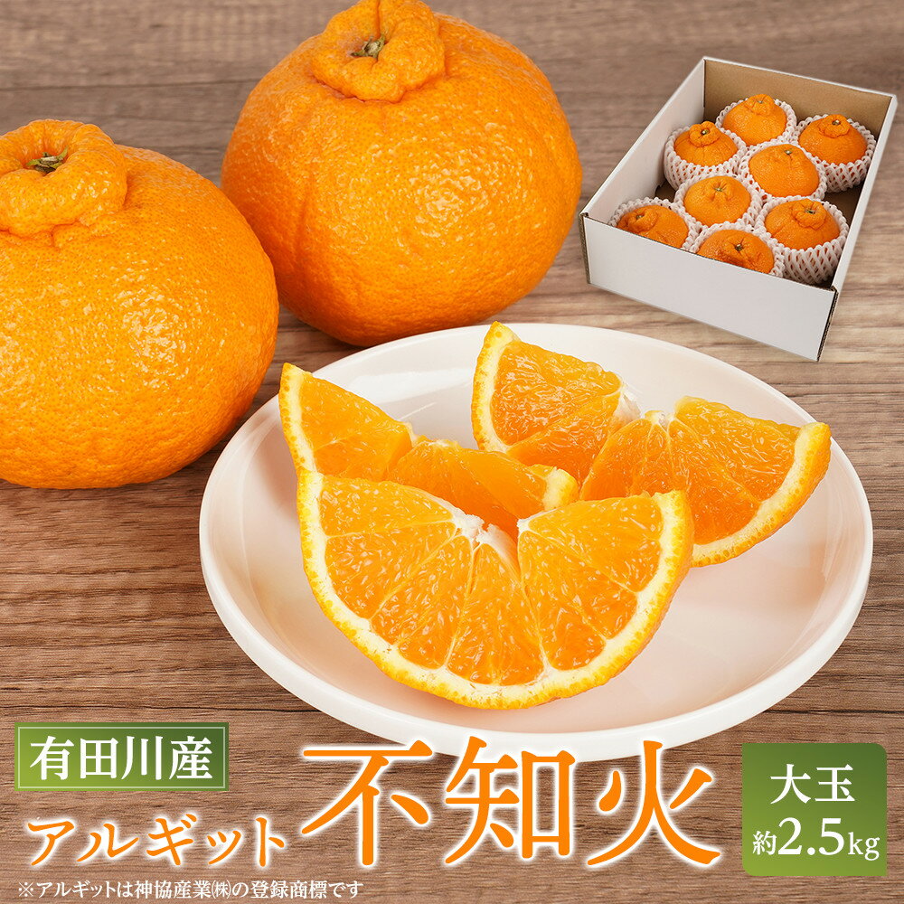 【ふるさと納税】アルギット 不知火 約2.5kg 大玉 サイズ（8～9玉）| 先行予約 不知火 デコ みかん 甘い おいしい ジューシー 完熟 期間限定 数量限定 フルーツ 果物 柑橘 人気 おすすめ 高級 こだわり ギフト 旬 お取り寄せ 送料無料 和歌山 有田川町