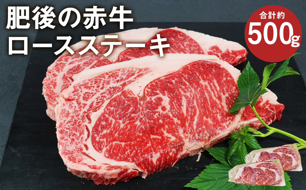 肥後の赤牛 ロースステーキ 約500g (約250g×2枚) 国産 和牛 牛肉 ステーキ 