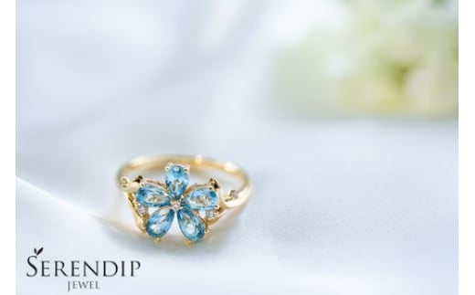 
            ブルースター blue star K10 トパーズ ダイヤモンド リング レディース ジュエリー アクセサリー 【7号～14号】りんぐ ring レディース シンプル 一点もの おしゃれ かわいい プレゼント ギフト 株式会社菜畑 神奈川 湘南 藤沢
          