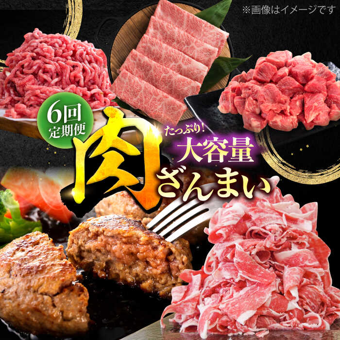 【ふるさと納税】【6回定期便】肉ざんまい定期便 大家族 大容量 たっぷり【川崎畜産】国産 肉 お肉 牛肉 冷凍 定期配送 食べ比べ セット 詰め合わせ 佐賀県 白石町 [IAX050]