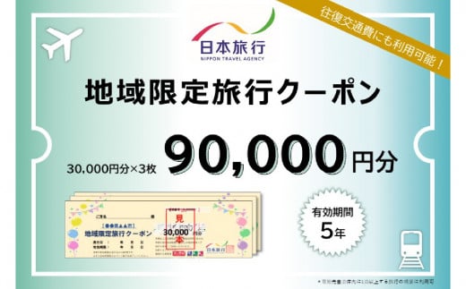 大分県大分市 日本旅行 地域限定旅行クーポン 【90,000円分】 旅行 パッケージ旅行 観光 体験 宿泊 航空券 JR券 レンタカー 入場券 ゴルフ O02051