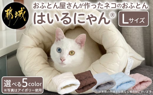 
ねこのおふとん「はいるにゃん(R)」Lサイズ_AO-J201_(都城市) ペット用品 ねこのおふとん Lサイズ 幅60cm×長さ65cm 日本製
