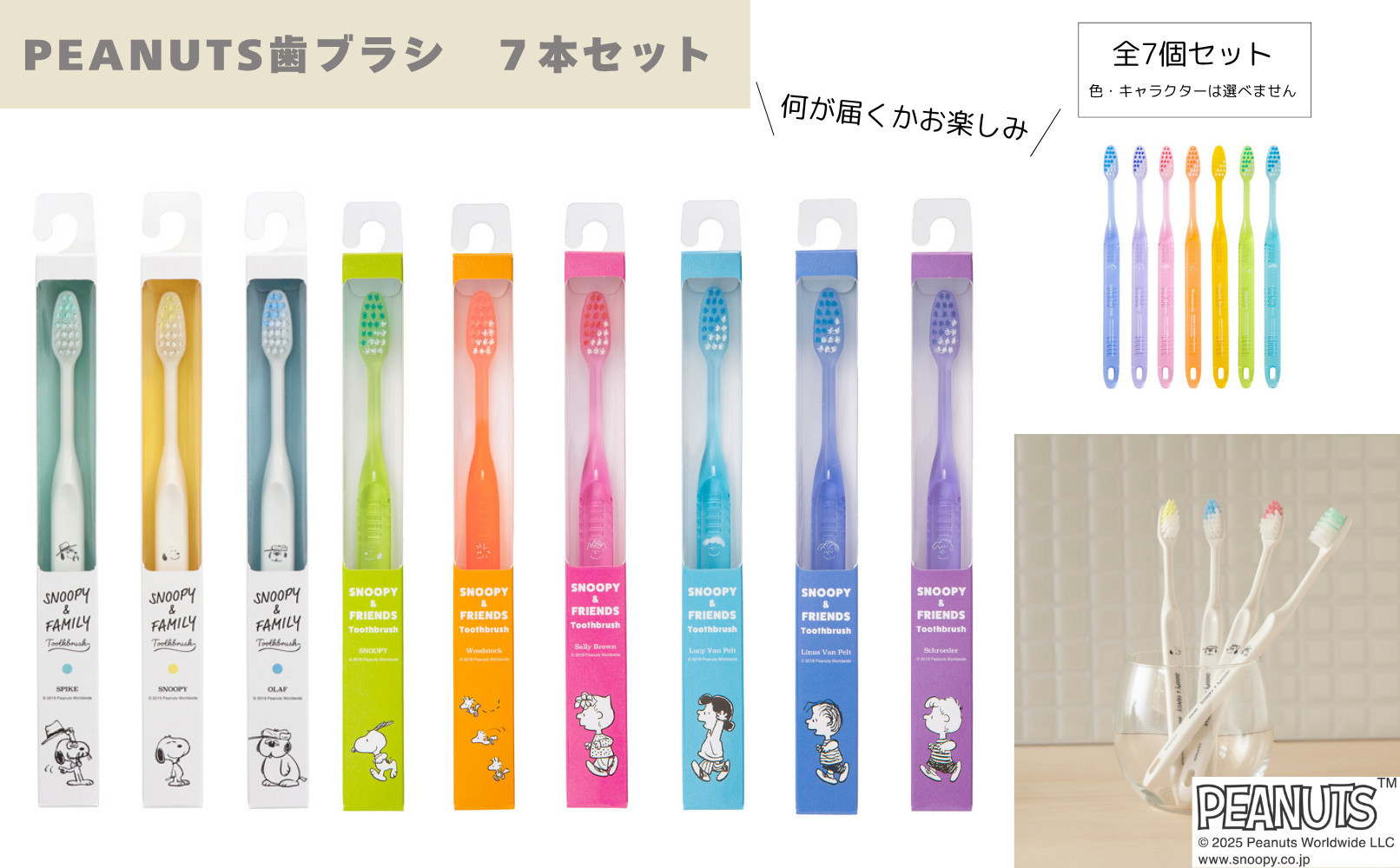 PEANUTS歯ブラシ　7本セット 242161_BP021