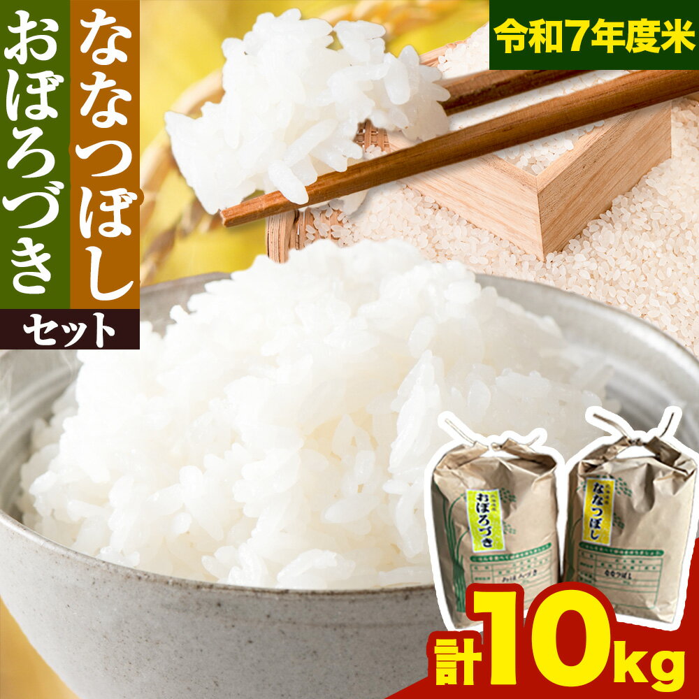 【ふるさと納税】【令和7年産先行受付】野口農園お米セット10kg「ななつぼし・おぼろづき」 お米 北海道産 産地直送 ブランド米 ななつぼし おぼろづき 野口農園 《 10月～（新米収穫出来次第、出荷）》 国産 精米 白米 米 食べ比べ