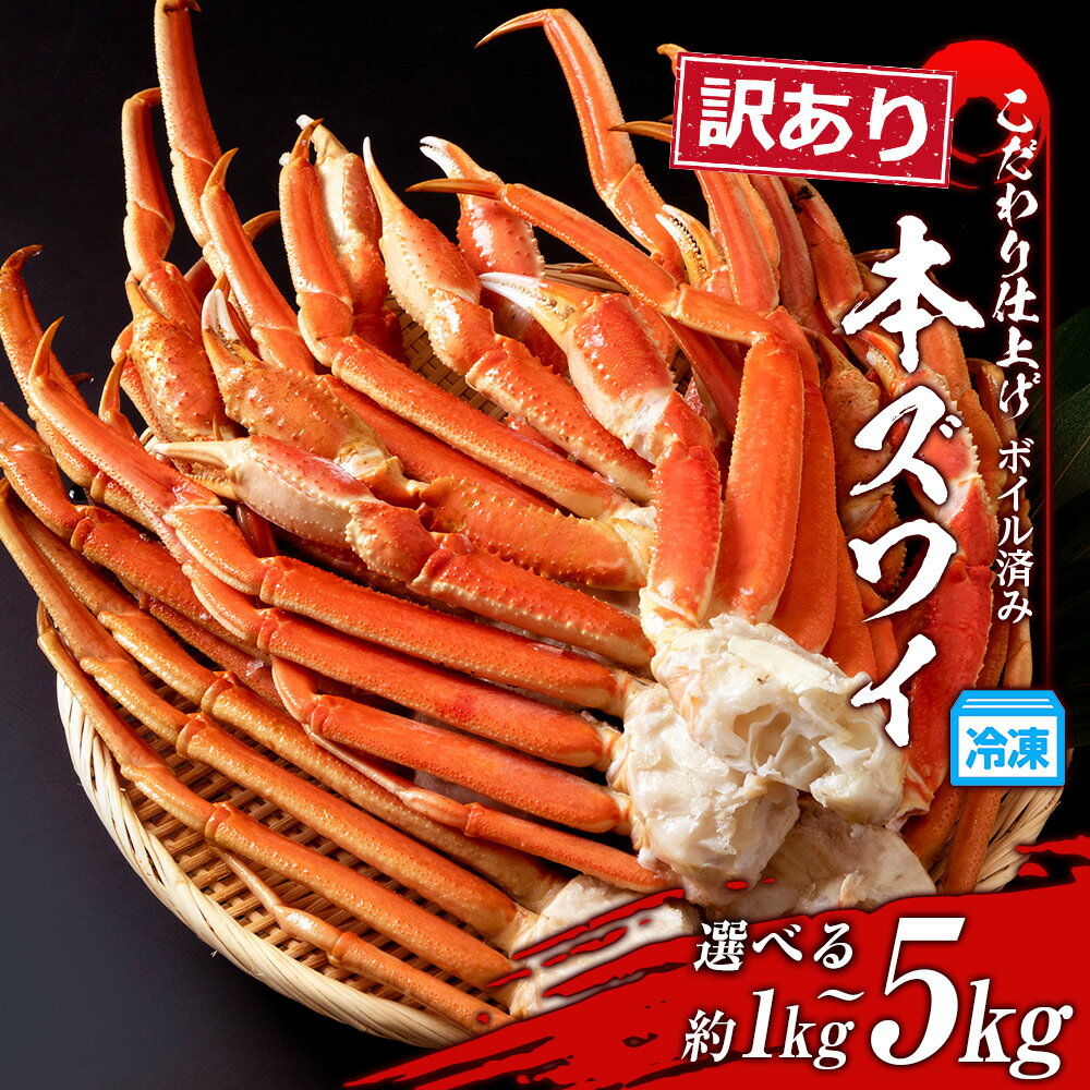 【ふるさと納税】訳あり 本ズワイ蟹脚 ボイル冷凍 選べる1kg～5kg（1kg 3〜5肩前後） ギフト プレゼント かに カニ 北海道 おせち BM166ずわいがに ズワイガニ ずわい蟹 ずわいガニ ズワイかに ずわいカニ 蟹 カニ ボイル ズワイ足 北海道ふるさと納税 白老 北海道 年末