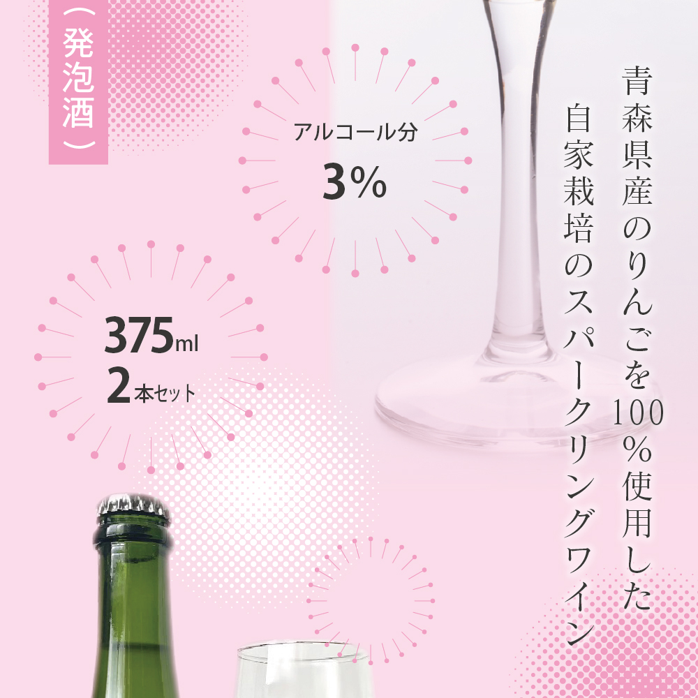  シードル jonagold 2本セット (375ml×2) | さとうりんご園 青森県 五所川原市