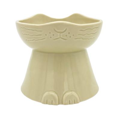 ふるさと納税 土岐市 【美濃焼】NNMA 猫型 フードボウル(くりーむねこ)