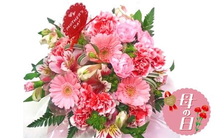 【先行予約】 母の日に！ 生花 カーネーション アレンジメント ピンク 2026年5月から順次発送 オンライン決済限定 花 花