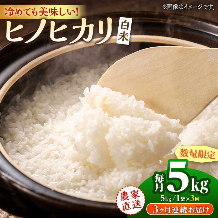 【ふるさと納税】【3回定期便】〈令和7年度産米〉ヒノヒカリ 白米 5kg【竹下農園】[ZEL016] 白米 米 おすすめ 人気 ランキング ブランド 量 口コミ 評判 ひのひかり 名水 百選 国産 九州 熊本県 山鹿 コスパ 米 こめ ご飯 ごはん おにぎり 弁当 お取り寄せ 事業者応援