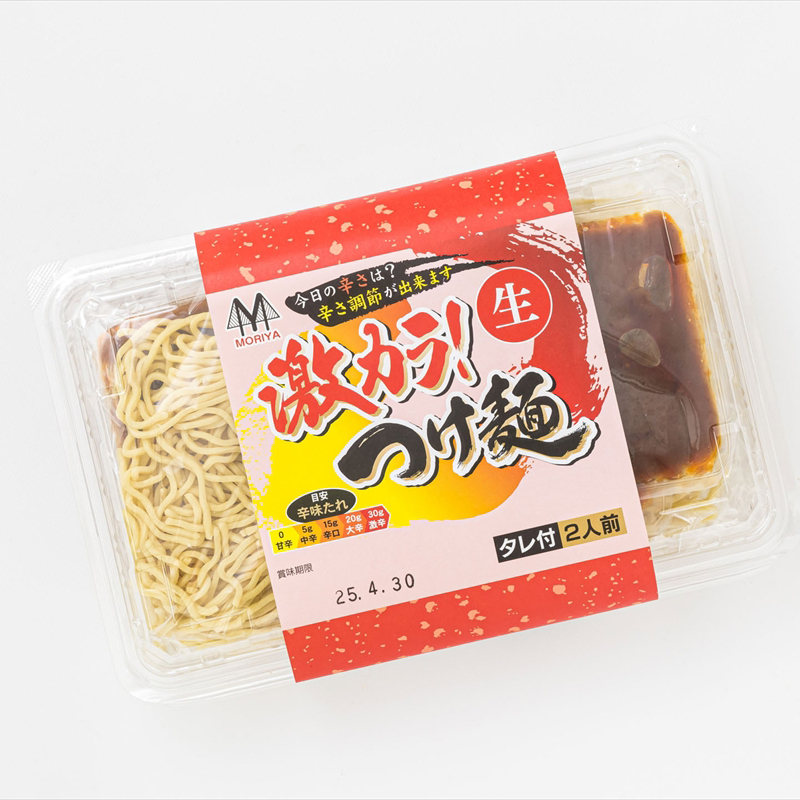 激カラ！ つけ麺420g（2食入り）×6パック（12食分）  ｜ 北海道で人気 ラーメン 中太麺 釧路ラーメン 冷蔵 森谷食品 ご当地グルメ 北海道 釧路町 釧路超 特産品_イメージ4