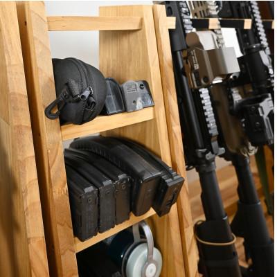 ふるさと納税 横手市 WOOD WORKS ライフルスタンド 3丁掛+マガジンラックセット【本体:ライトブラウン】 |  | 03