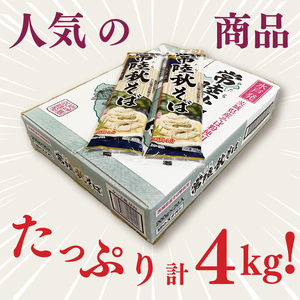 【麺のスナオシ】常陸秋そば１箱　4kg（200ｇ×20袋）（乾麺）（BY-17）