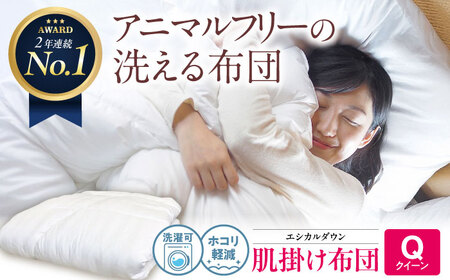 洗える 人工羽毛 肌掛け布団 クイーン [BAAK016]掛け布団