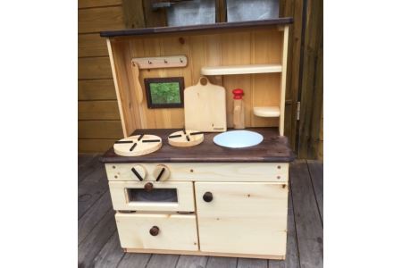 木製玩具 おままごとキッチン(オーブン付き) 玩具［0400-2］