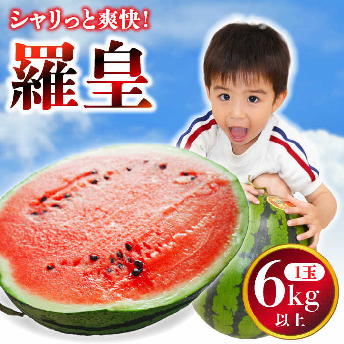 【ふるさと納税】【2026年5月下旬〜発送】【大玉】 スイカ 羅皇 (ラオウ) 1玉 / スイカ すいか 西瓜 果物 フルーツ 羅皇 / 南島原市 / ふるさと企画 [SBA013]