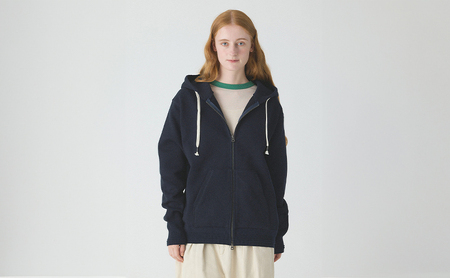 パーカー アンユースレス ジップアップ スニットパーカー 服 洋服 ファッション 耐久性 上品 コーマ糸 無撚糸コットン 洗濯可能 墨田区 東京都 オフ/XL規