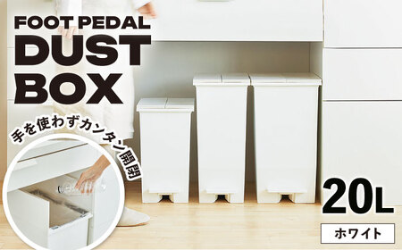 コンパクト ペダルダストボックス  20L／ホワイト /  恵那市 / 東谷 [AUAD088]