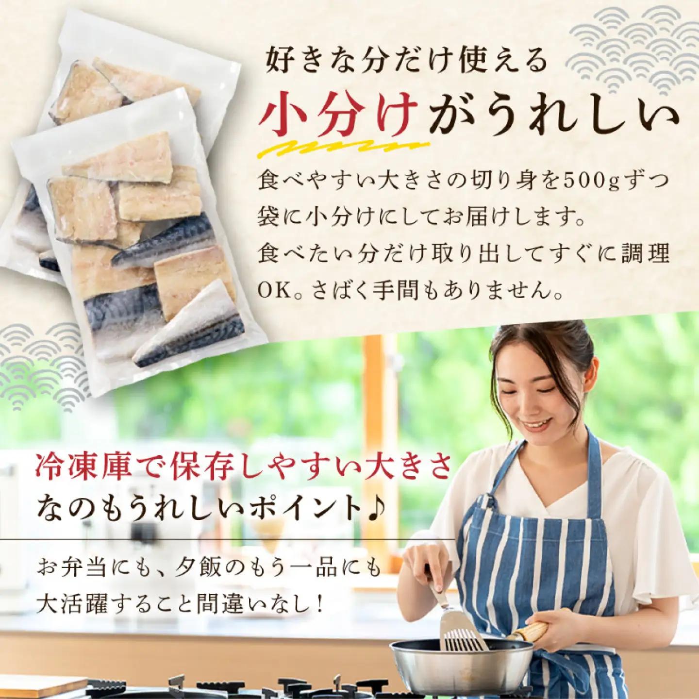 【訳あり】骨取り塩さば 切身2.5kg（500g×5袋） mi0012-0097 