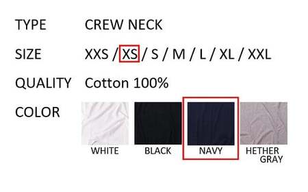 【XSサイズ】 EIJI T－SHIRT クルーネック ネイビー _SM15-2 