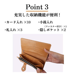 【ベージュ】ロングウォレット3点セット 財布 革 長財布 本革  かわ 長財布  機能性  カード入れ 札入れ 小銭 入れ  オシャレ ギフト  レザー コンパクト サイフ レディース ハンドメイド 