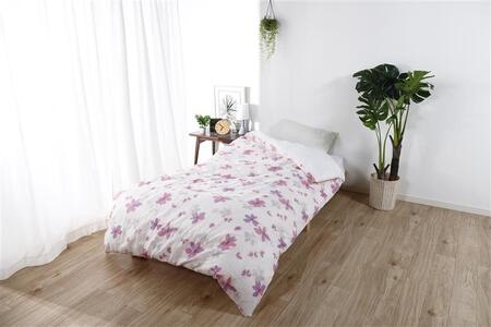 三河産　綿100％　120本ガーゼ毛布カバー_コスモピンク【G0578】