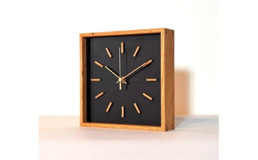 【ブラック】arca_WAKU 無線時計 [秒針：アルミ製・真鍮色]／ CHAANY チャーニー 掛時計 置時計 無線時計 天然木 木製 お祝い プレゼント ギフト おしゃれ シンプル 日本製 おすすめ時計 おすすめ掛時計 おすすめ置時計 おすすめ 信州 長野県 諏訪市 諏訪 【85-06B】