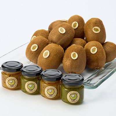 ふるさと納税 掛川市 5886　キウイ&ジャム　掛川産グリーンキウイ14〜16個・キウイジャム×4個(ギフト箱入り) |  | 01