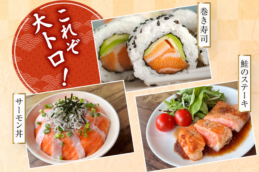訳あり トロ サーモン ハラス フィーレ 刺身 無添加 2kg 個包装 [足利本店 宮城県 気仙沼市 20565619] 生食用 魚 魚介類 海鮮 さけ サケ シャケ 鮭 お刺し身 刺し身 はらす 鮭