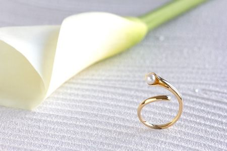 Calla K10 パールリング レディース ジュエリー アクセサリー【7号~15号】