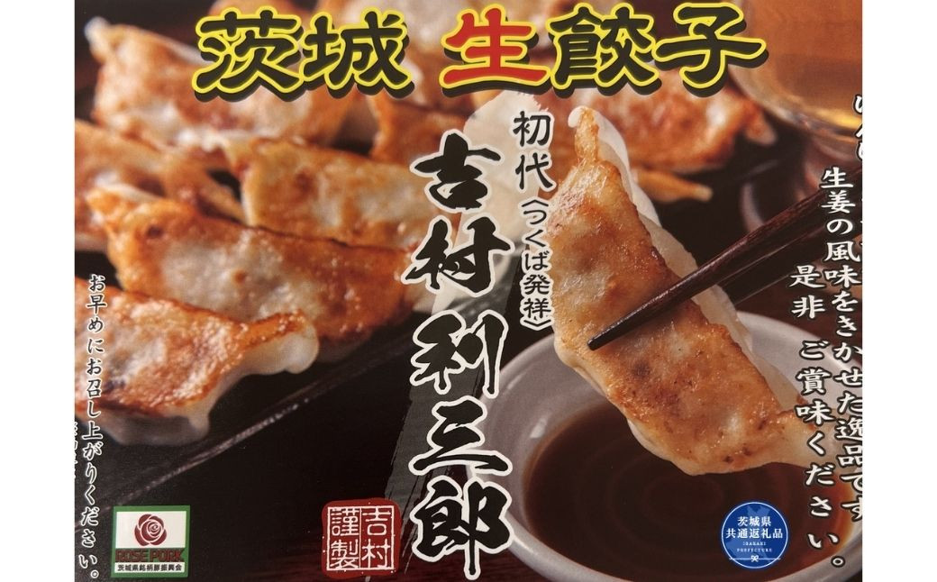 
銘柄豚ローズポーク贅沢使用！肉屋初代の秘伝のレシピで作ったローズポーク餃子「茨城生餃子・初代吉村利三郎」５０個入り2箱（茨城県共通返礼品／つくば市産）
