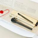 【ふるさと納税】熊野化粧筆　律2本＆ケース（ゴールド）　メイクブラシ　熊野筆　化粧筆