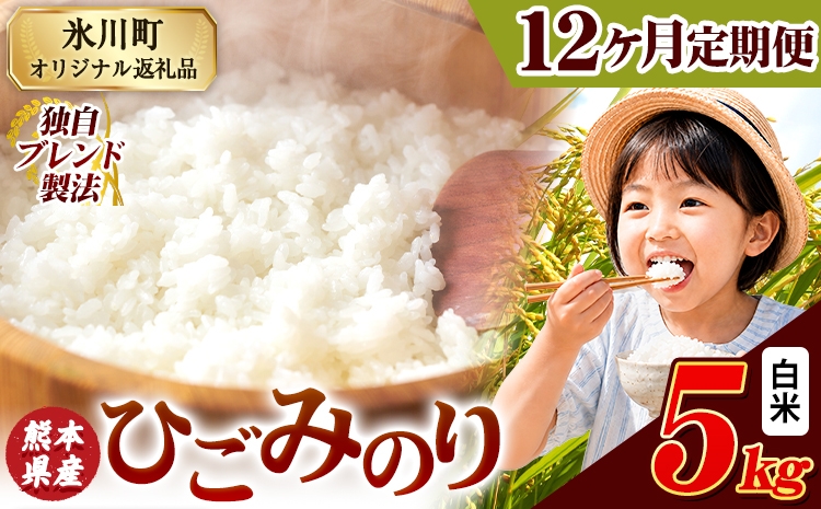 
                  【12ヶ月定期便】ひごみのり 白米 熊本県産 ブレンド米 5kg 熊本県産 ふるさと納税  精米 米 こめ ふるさとのうぜい コメ お米 おこめ《お申込み翌月から出荷》
                