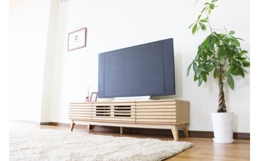 【開梱・設置】アゼル 150cm テレビボード（ナチュラル）　AX001