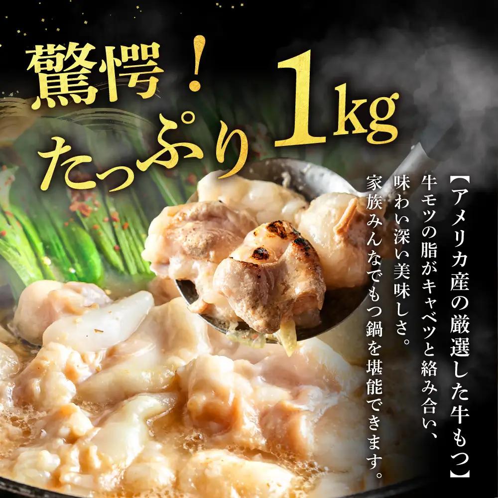 塩＆あごだし醤油 贅沢もつ鍋2種セット《たっぷりもつ1kg入り》【魚住商店】_HA1682 4～6人前 チャンポン麺付き モツ鍋 鍋 ホルモン もつ もつ鍋 塩もつ鍋 塩モツ鍋 あご出汁醬油 出汁つき