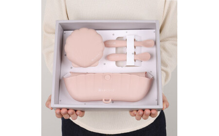 ベビー食器 4点セット（リーフブラウン） | kerata 赤ちゃん ベビー 日用品 食器 ベビー食器 マタニティ 長野県 塩尻市