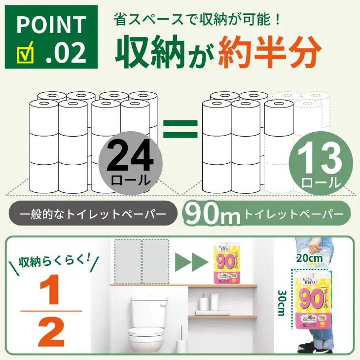 トイレットペーパーシングル ピンク 2パック 計24個 トイレットロール 日用品 A065-012