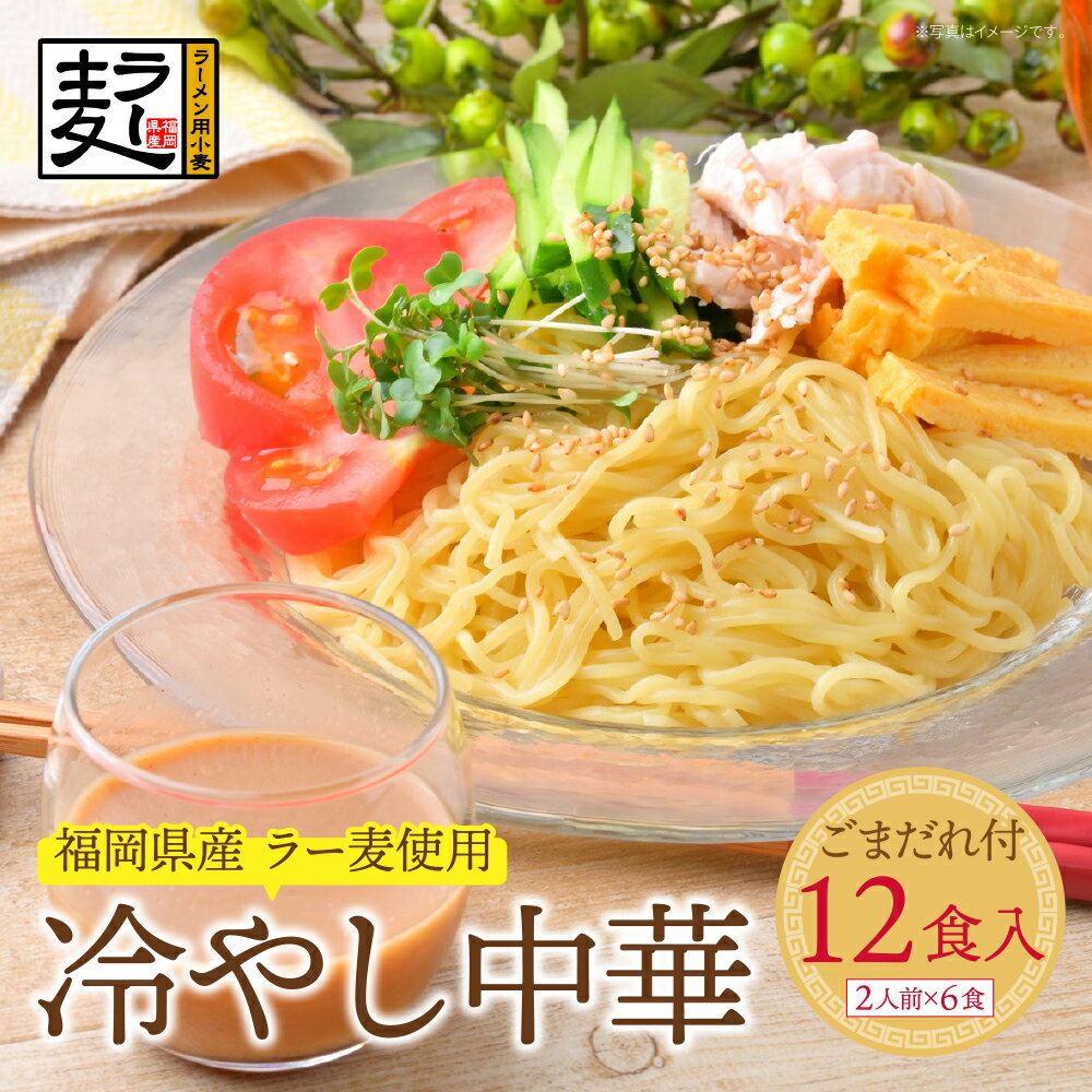 【ふるさと納税】 【4〜8月発送】福岡県産ラー麦 冷し中華（ごまだれ付） 福岡 冷し中華 ごまだれ ラー麦 アレンジ