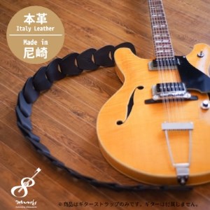 708worksの本革ギターストラップfolklore/Black【1351099】