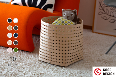 暮らしを豊かにするシンプルで美しいかご M ベージュ 岩手県奥州市産 バンドシー Bandc [AR027]